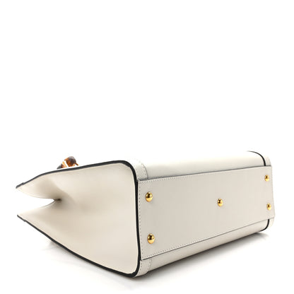 Gucci Wonka Grain Calfskin Small Diana Tote Bag Mystic White Orange Fluo 4 of 12