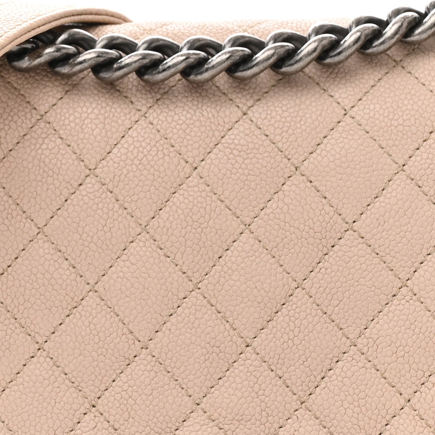 Chanel Caviar Quilted Medium Boy Flap Beige 8 of 12