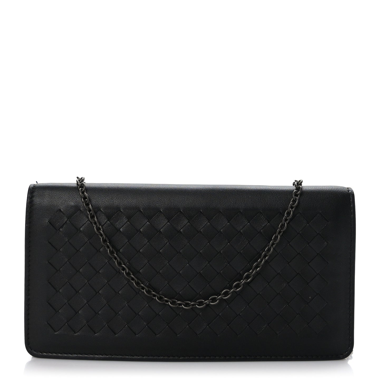 Nappa Intrecciato Continental Wallet on Chain Black