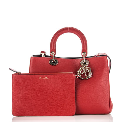 Christian Dior Bullcalf Medium Diorissimo Tote True Red 3 of 7