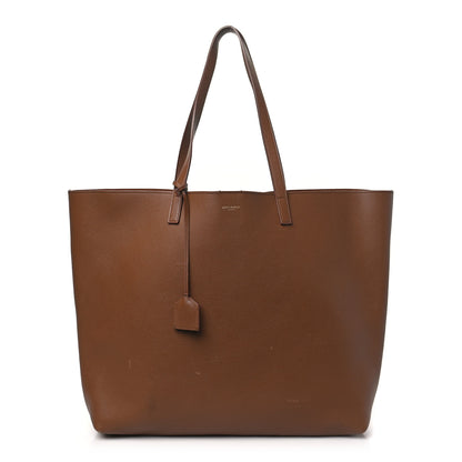 Saint Laurent Grained Calfskin Bold East West Shopping Tote Toasted Brown 1 of 12