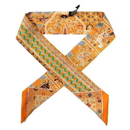 Hermes Silk Collections Imperiales Twilly Bouton D'Or Miel Vert 1 of 5