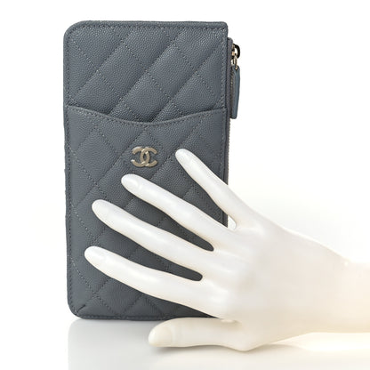 Chanel Caviar Quilted Classic iPhone Pouch Grey 2 of 7
