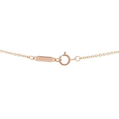 Tiffany 18K Rose Gold Diamond Fleur de Lis Key Bar Pendant Necklace 4 of 6