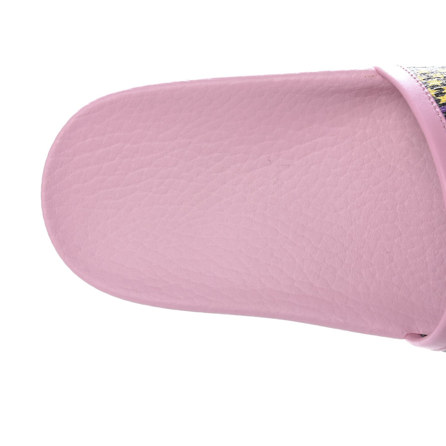 GG Supreme Monogram Psychedelic Slide Sandals 36 Black Multicolor Sugar Pink
