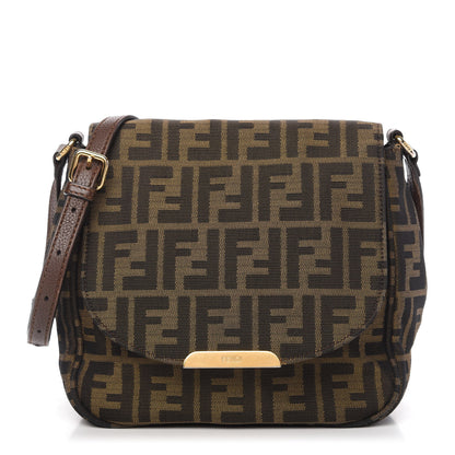 Fendi Zucca Vitello Artic Messenger Bag Tobacco Castagna 1 of 10