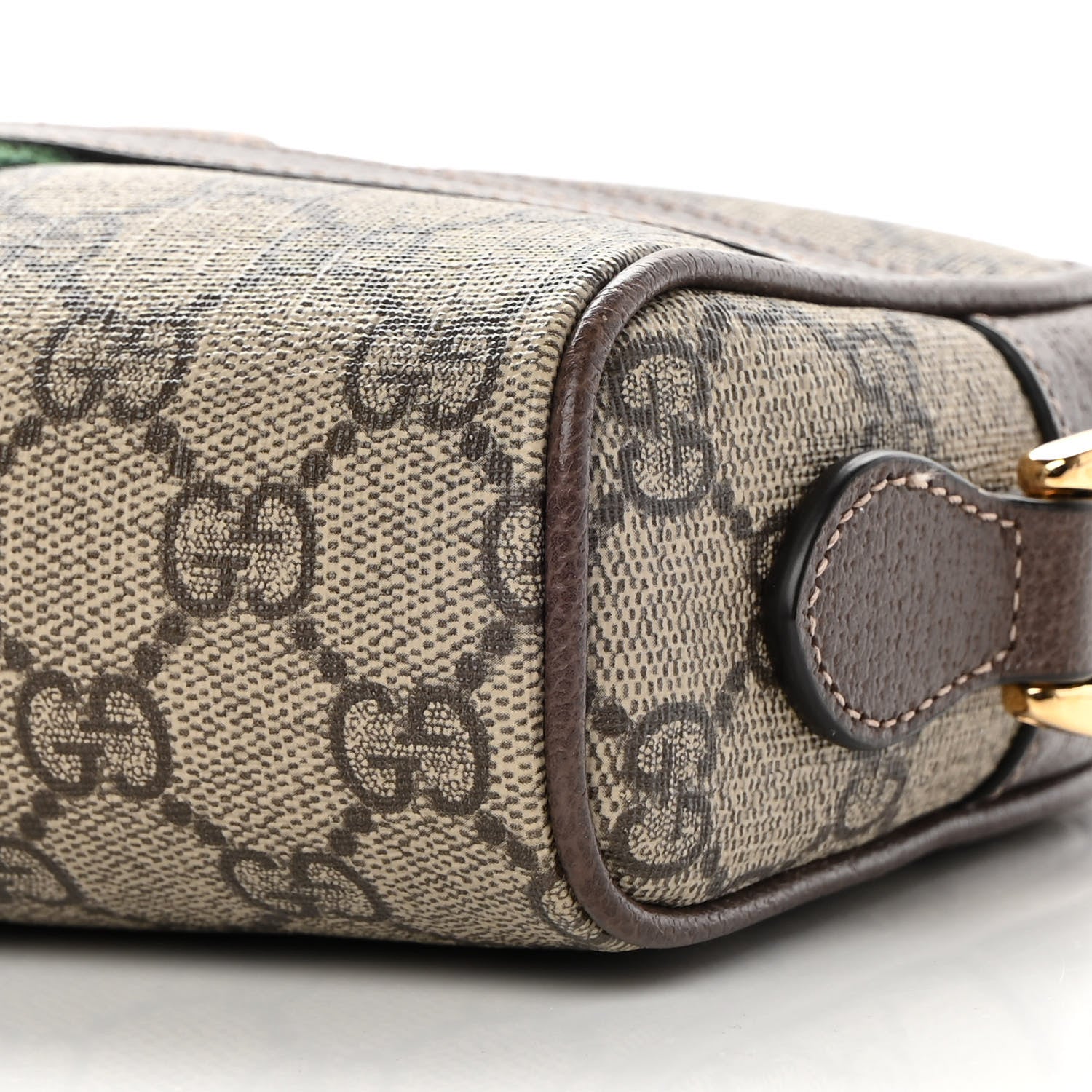 Gucci GG Supreme Monogram Web Mini Ophidia Shoulder Bag Brown 10 of 14