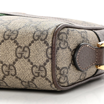 Gucci GG Supreme Monogram Web Mini Ophidia Shoulder Bag Brown 10 of 14