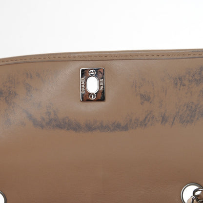 Chanel Patent Lambskin Medium Chocolate Bar Flap Navy Beige 7 of 13