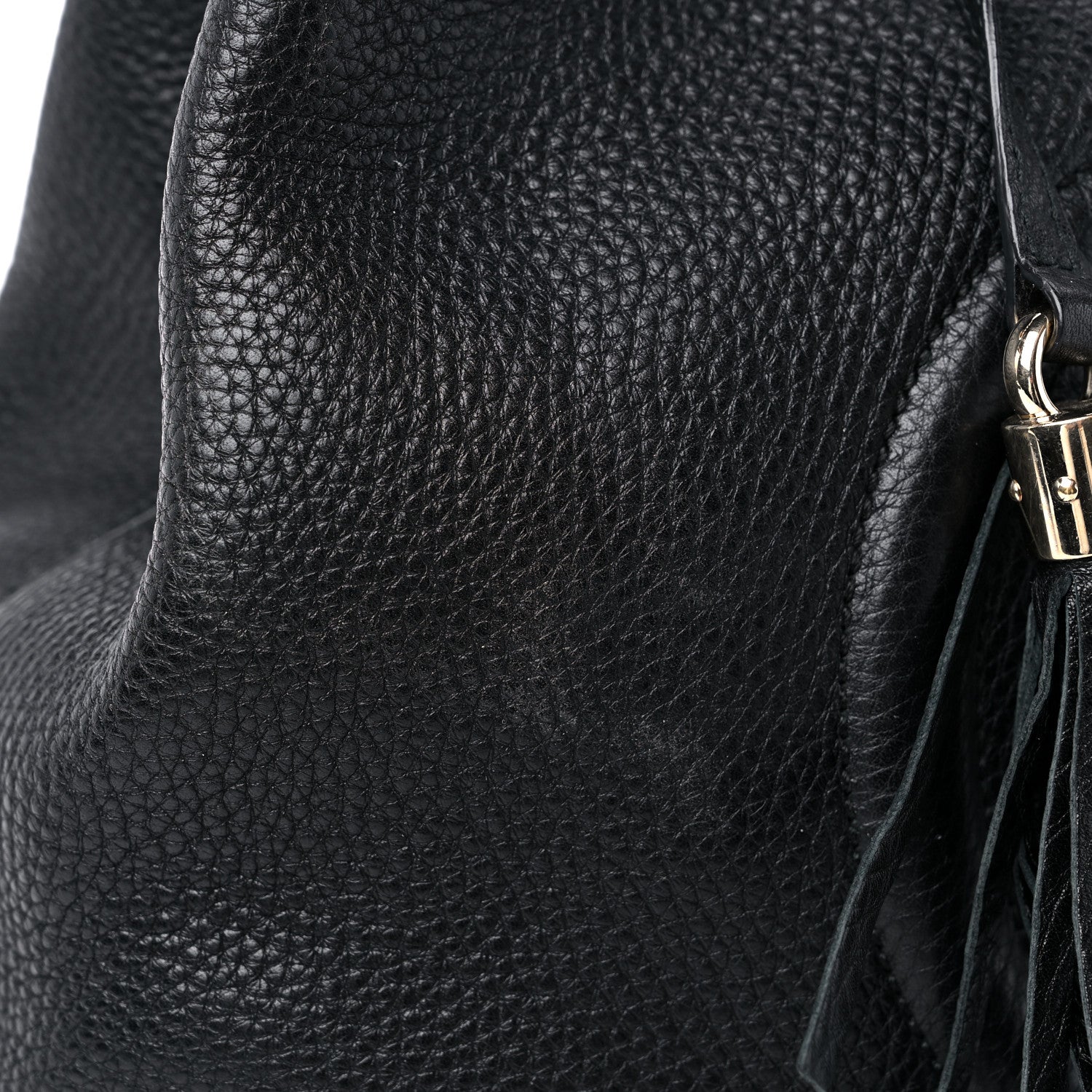 Gucci Pebbled Calfskin Medium Soho Chain Shoulder Bag Black 14 of 15