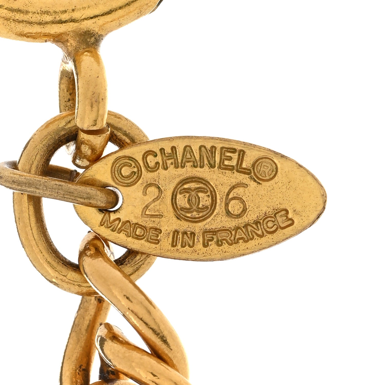 Chanel Metal CC Long Chain Station Necklace Gold 6 of 7