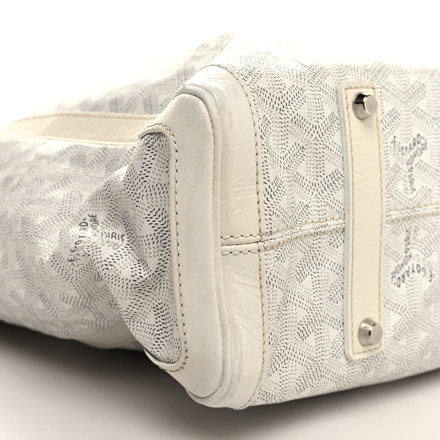 Goyardine Voltaire III Tote White