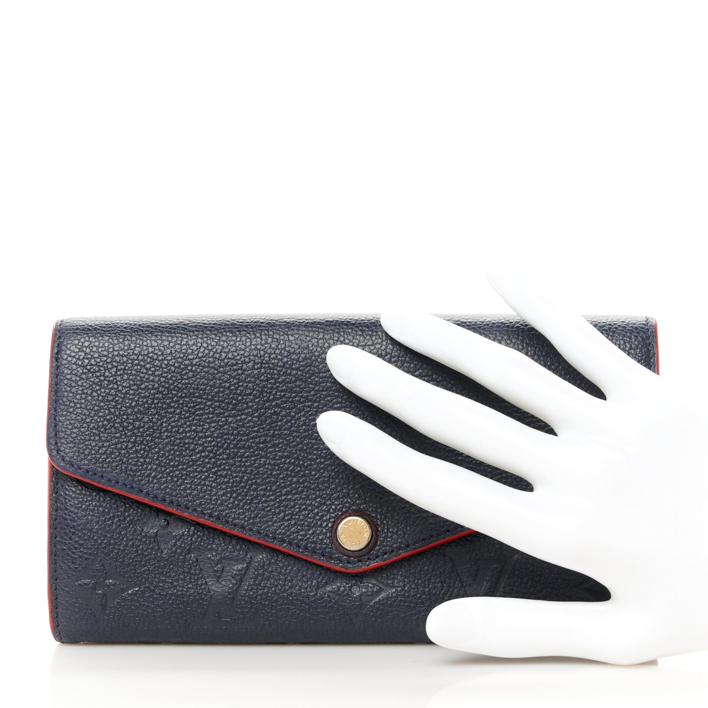 Empreinte Sarah Wallet NM Marine Rouge