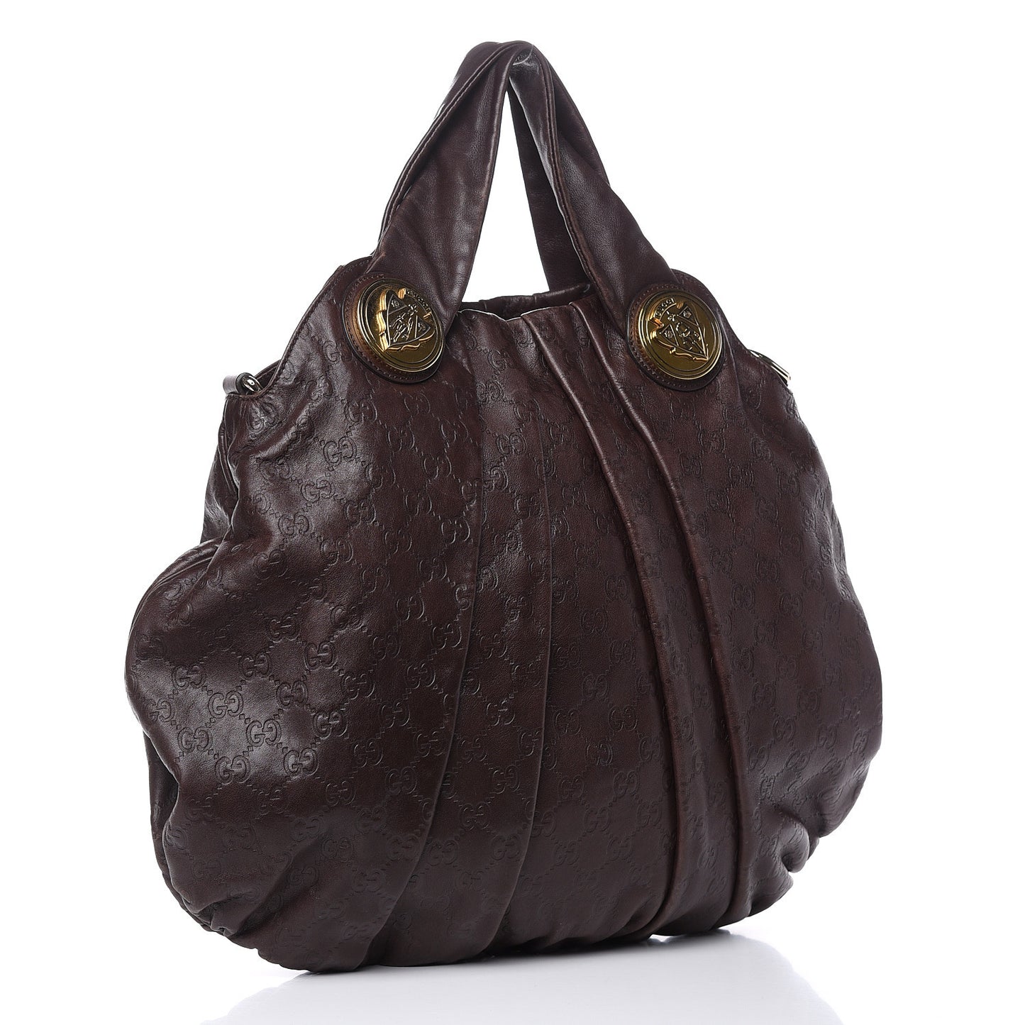 Guccissima Medium Hysteria Top Handle Bag Chocolate