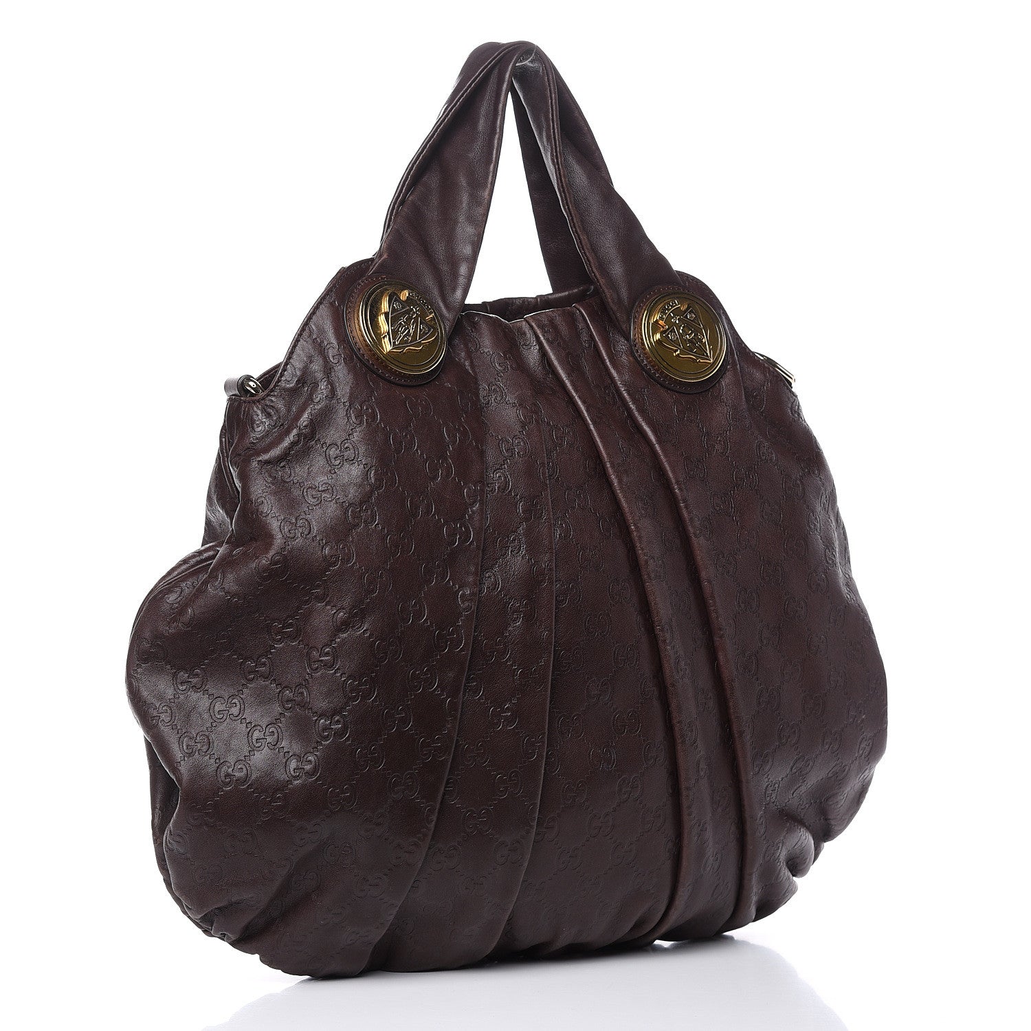 Gucci Guccissima Medium Hysteria Top Handle Bag Chocolate 3 of 13