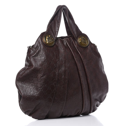 Gucci Guccissima Medium Hysteria Top Handle Bag Chocolate 3 of 13