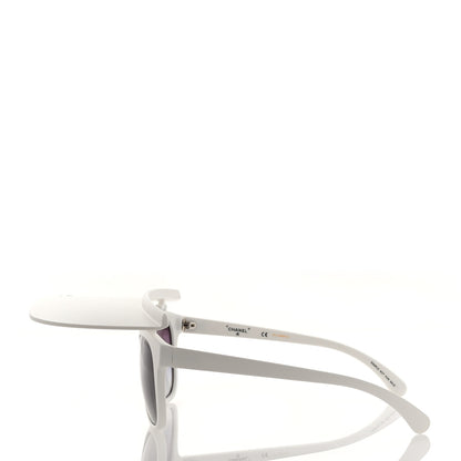 Chanel Acetate Visor Sunglasses 71046 White 3 of 8