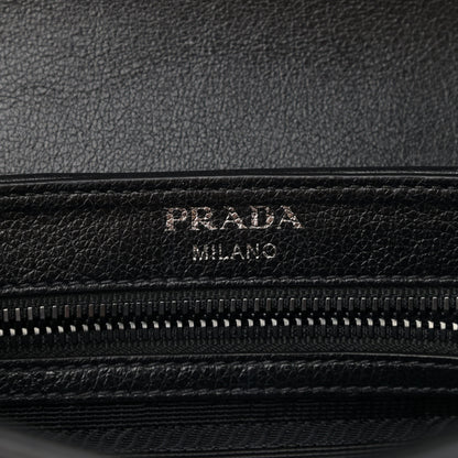 Prada Glace Calfskin Studded Crossbody Black 6 of 9