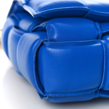 Bottega Veneta Lambskin Maxi Intreccio Padded Chain Cassette Crossbody Bag Cobalt 7 of 9