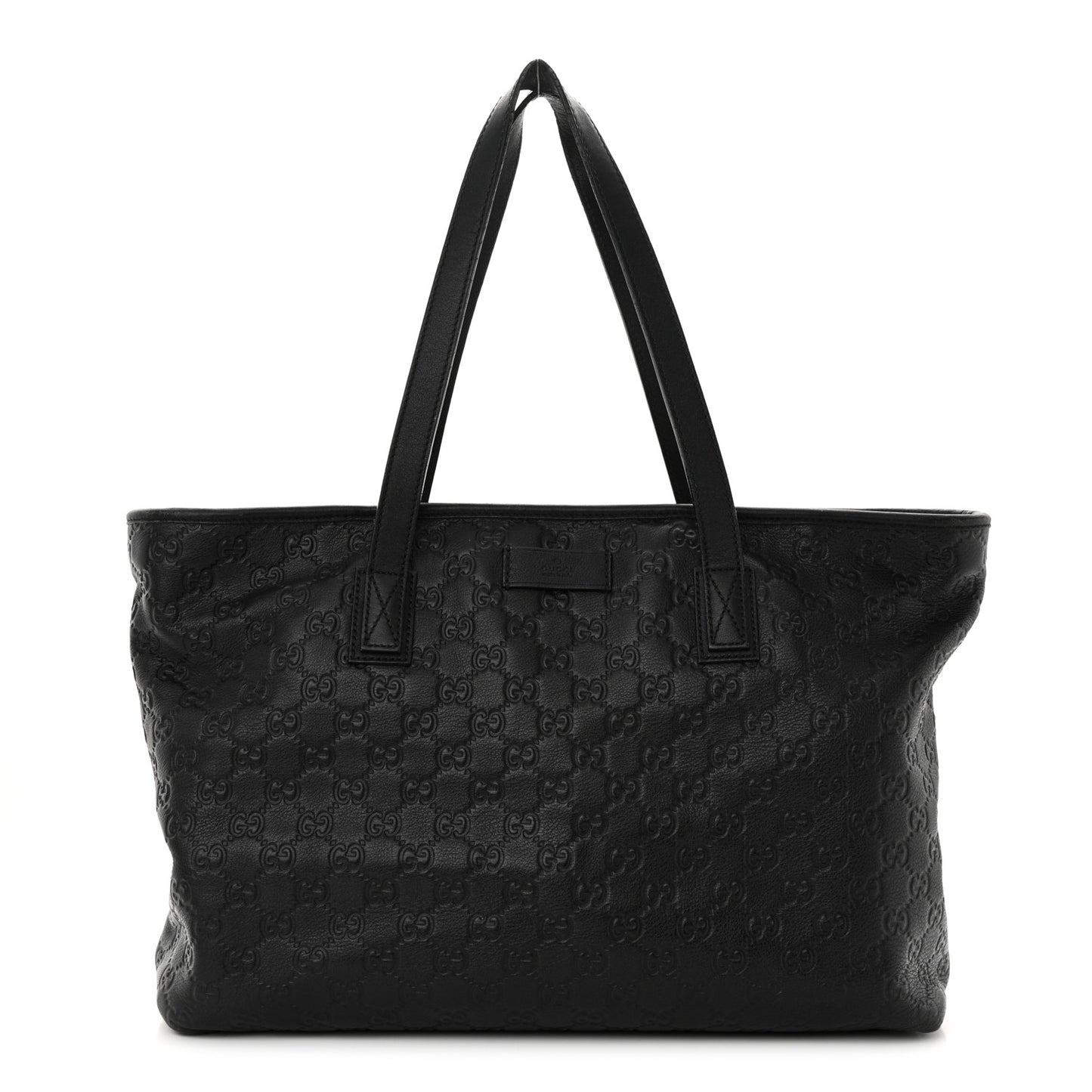 ssima Medium Zippered Shopping Tote Black