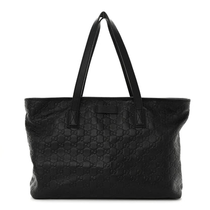 Gucci ssima Medium Zippered Shopping Tote Black 1 of 20