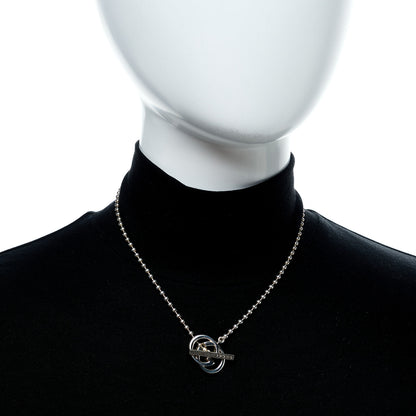 Gucci Sterling Silver Interlocking G Brit Toggle Necklace 2 of 4