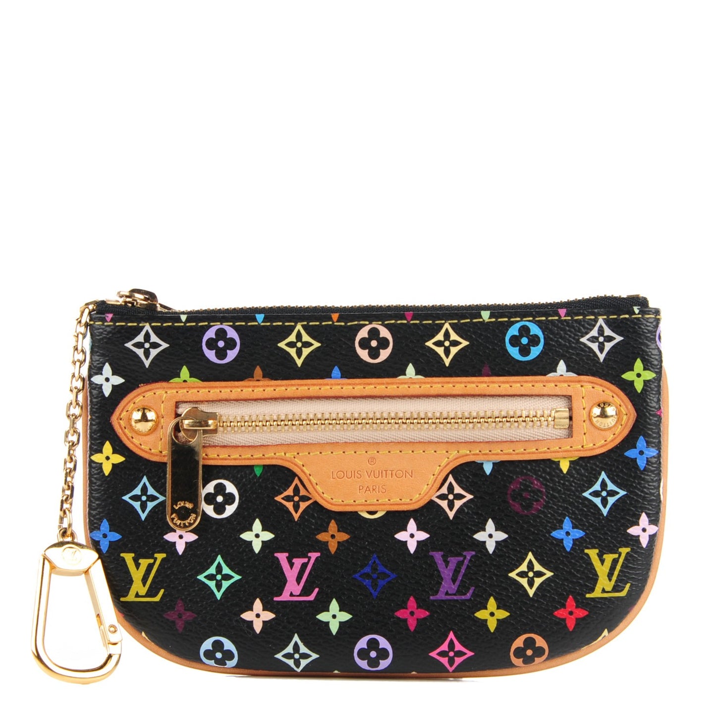 Monogram Multicolor Pochette Plate MM Black