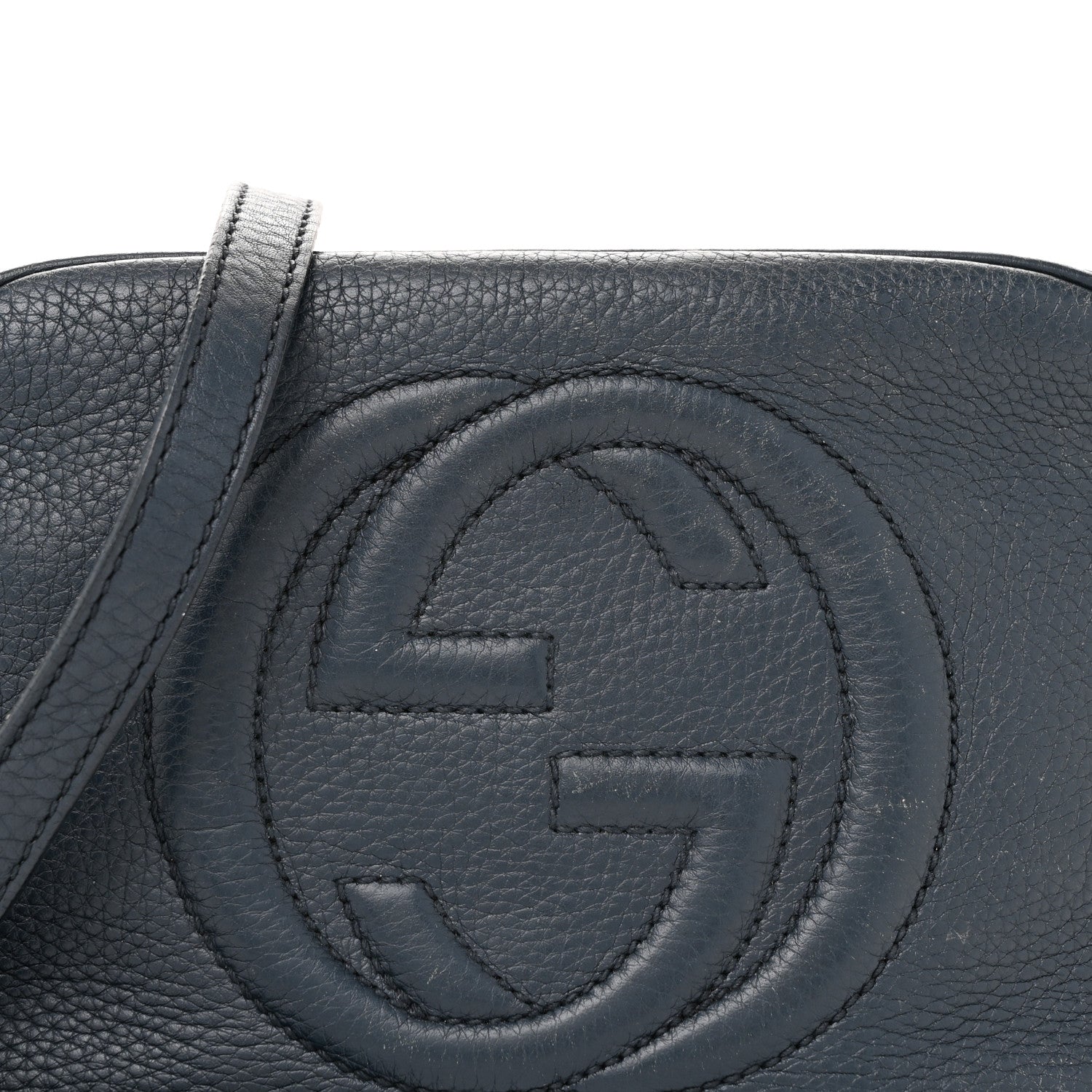Gucci Pebbled Calfskin Small Soho Disco Bag Blue 8 of 16