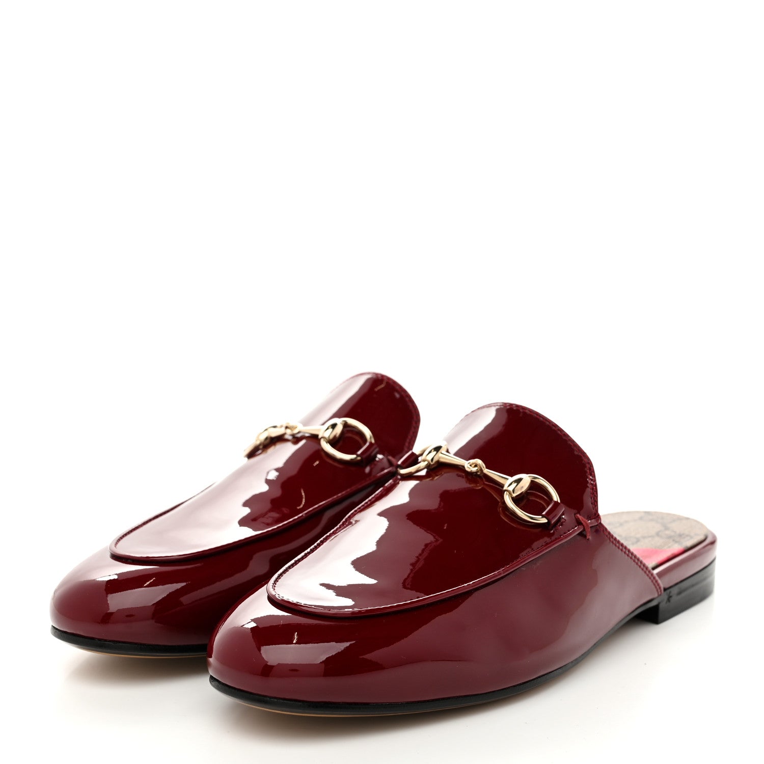 Gucci Patent Womens Princetown Slippers 36.5 Rosso Ancora 4 of 9