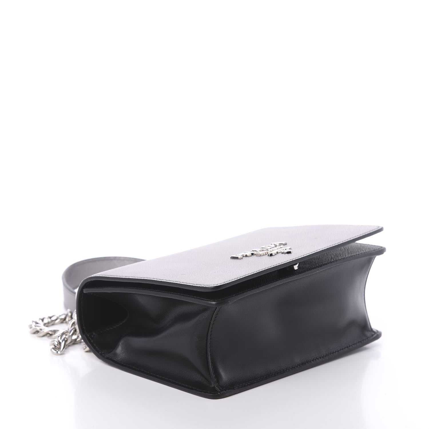 Prada Metallic Saffiano Soft Chain Shoulder Bag Silver 614020