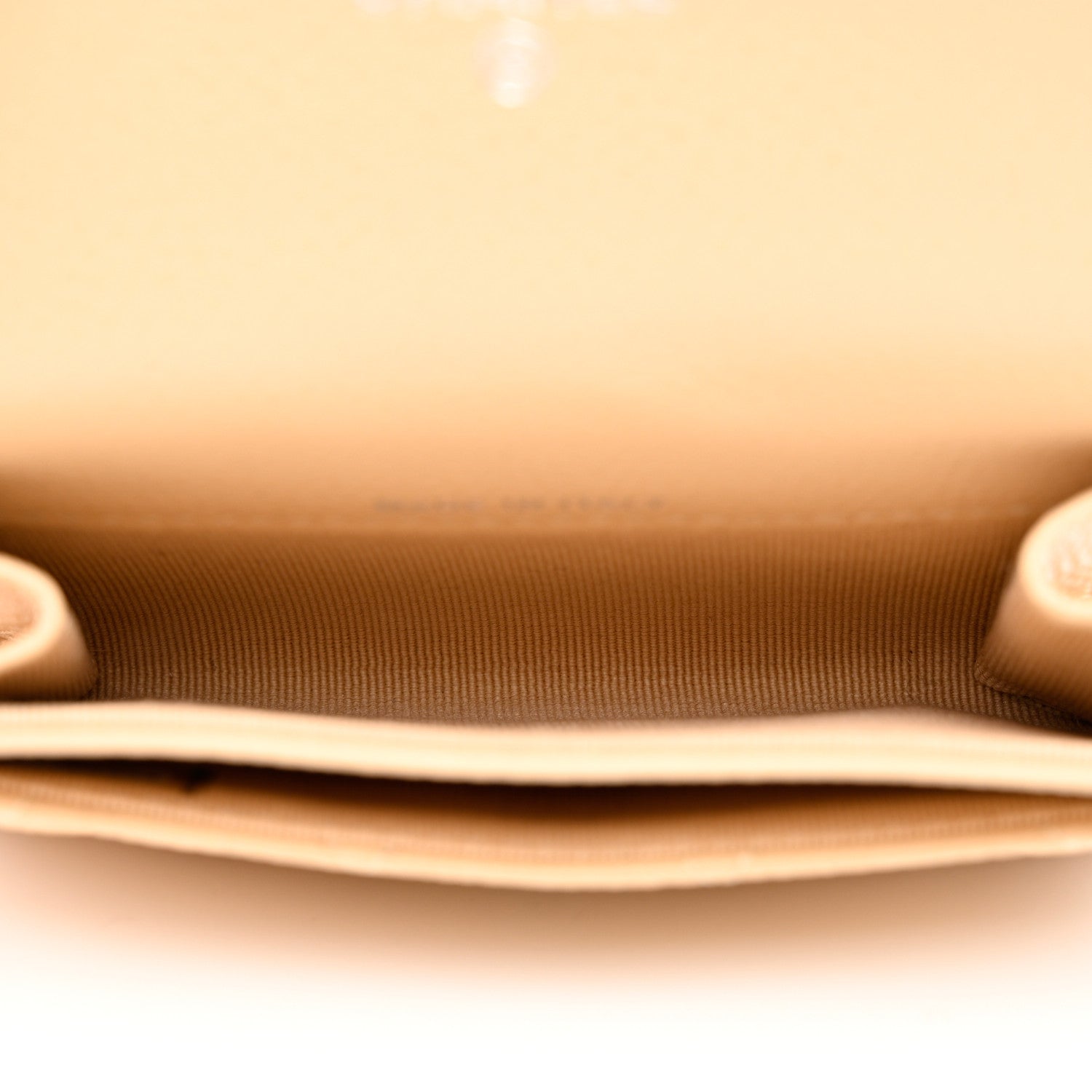 Chanel Caviar Quilted Flap Card Holder Wallet Beige 5 of 10