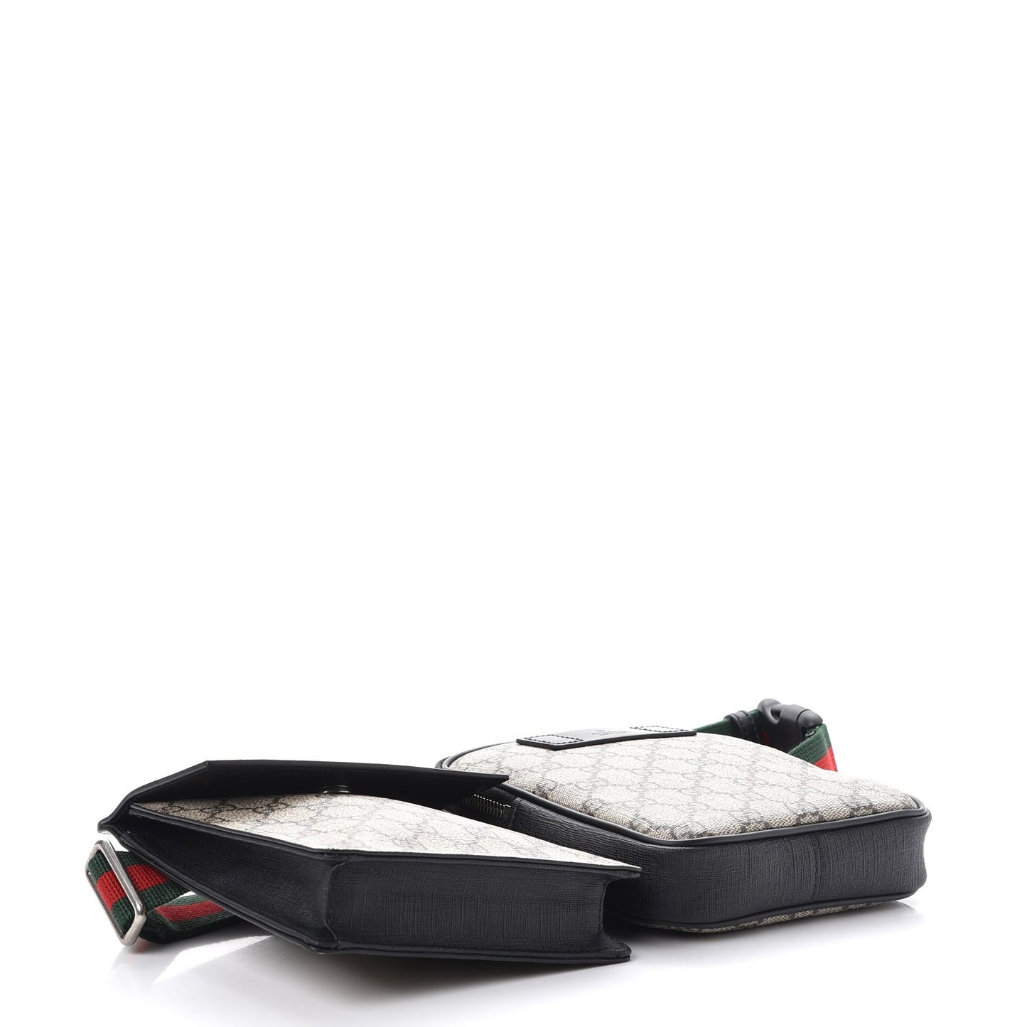 GG Supreme Monogram Web Belt Bag Black