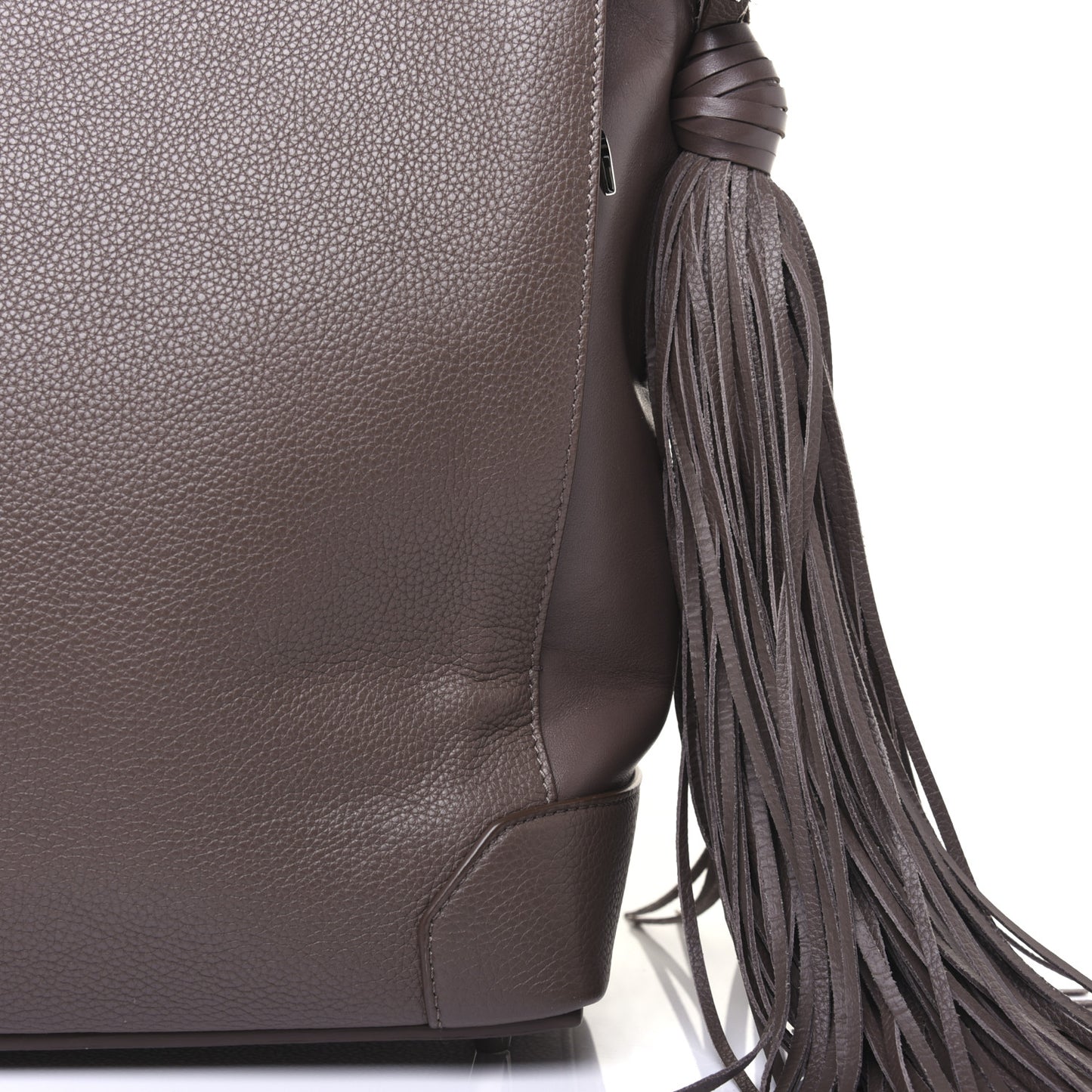 Empire Calf Spikes Fringe Eloise Hobo Grey