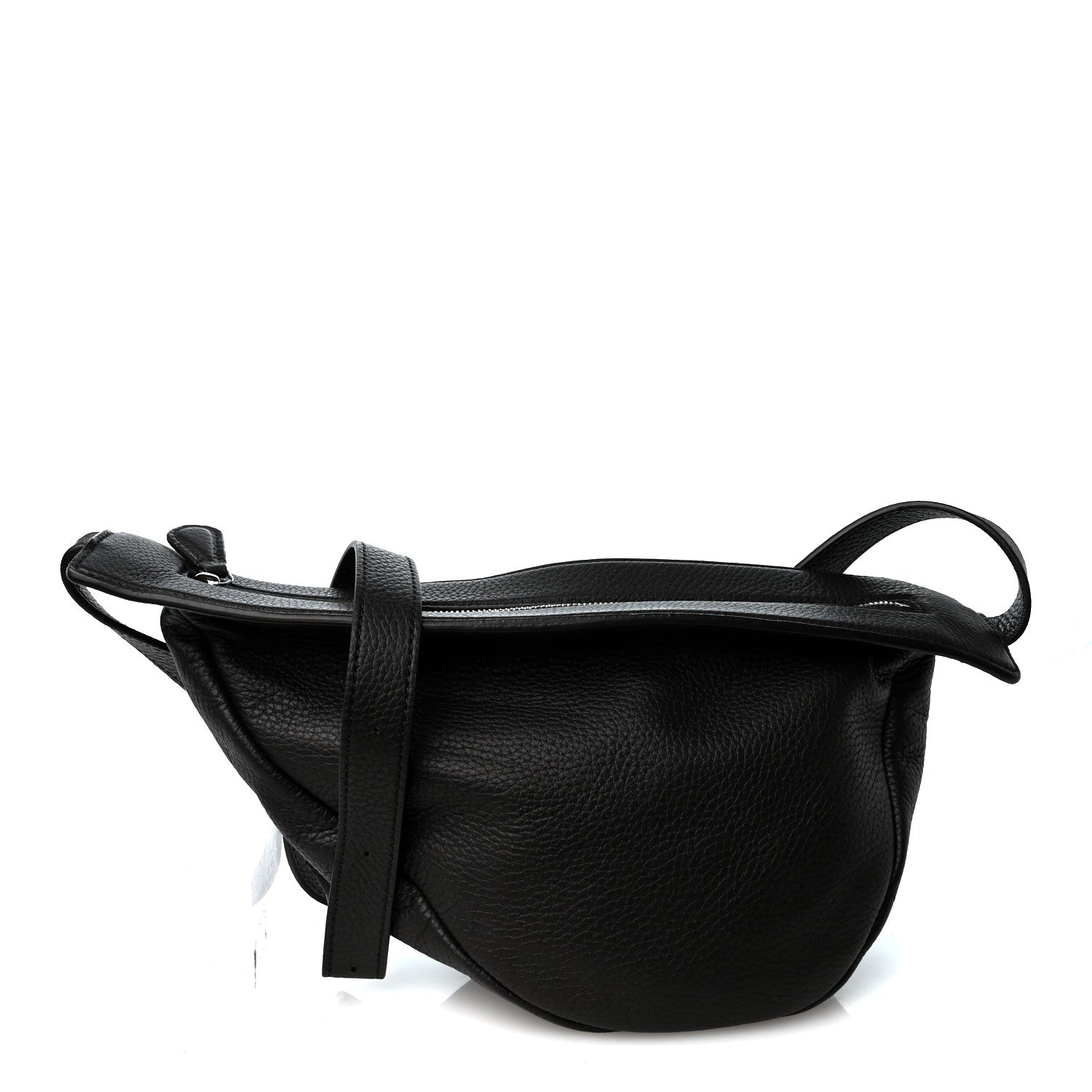 The Row Grained Calfskin Small Slouchy Banana Bag Dark Brown 1 of 9