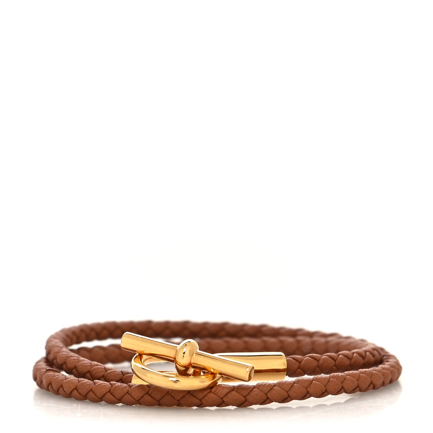 Hermes Swift Glenan Double Tour Bracelet T2 Gold 1 of 5