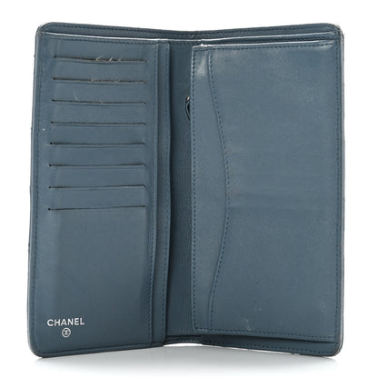 Chanel Lambskin Quilted Yen Wallet Blue 4 of 13