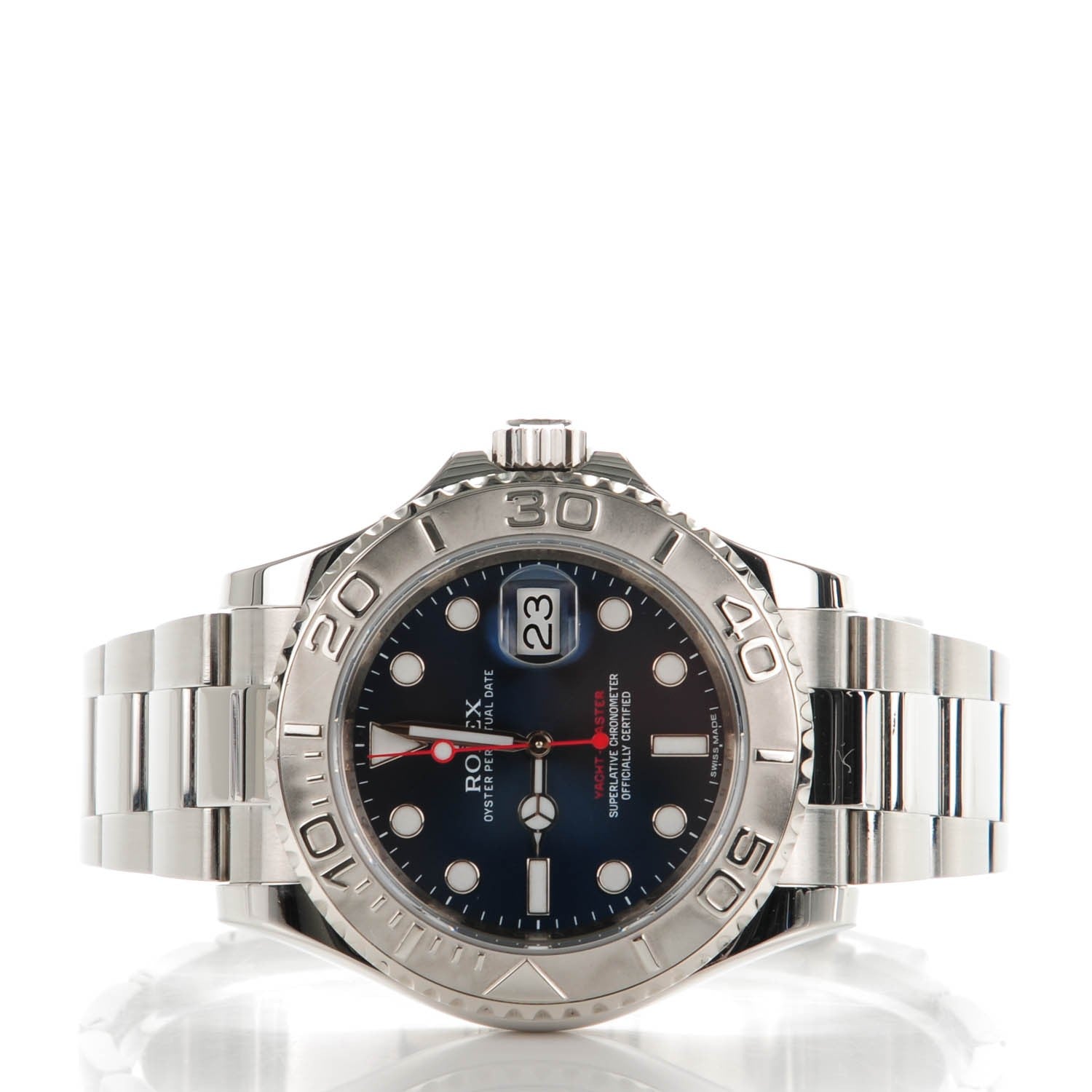 Rolex Stainless Steel 40mm Oyster Perpetual Date Yacht-Master Watch Blue 116622 3 of 6