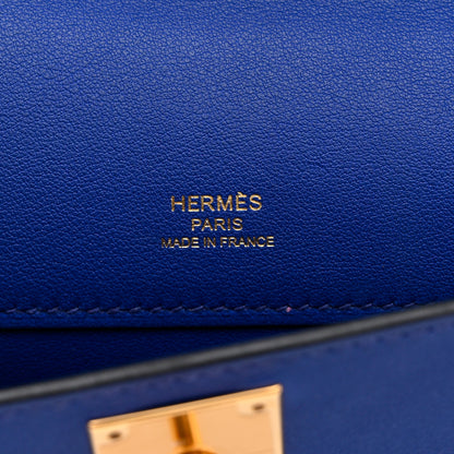 Hermes Swift Kelly Cut Clutch Pochette Bleu Electrique 6 of 7
