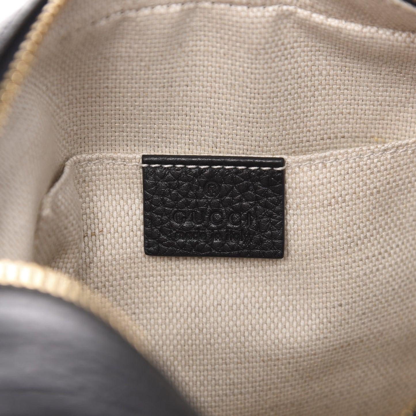 Pebbled Calfskin Small Soho Disco Bag Black