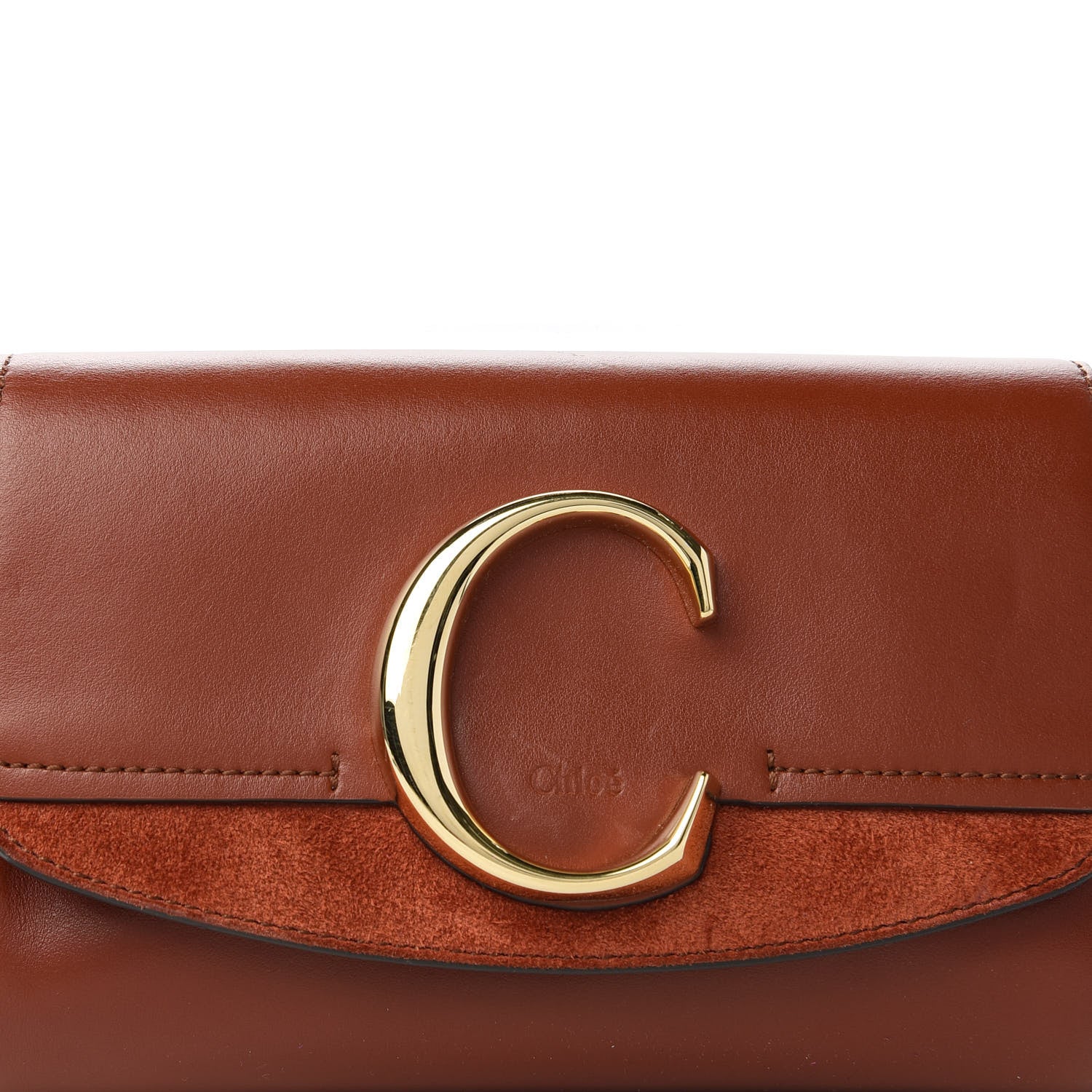 Chloe Calfskin Suede C Belt Bag Sepia Brown 10 of 10