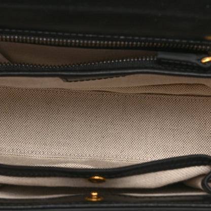 Gucci Boarded Dyana Lux Calfskin Web Monochrome Small Bamboo 1947 Top Handle Bag Black 6 of 11