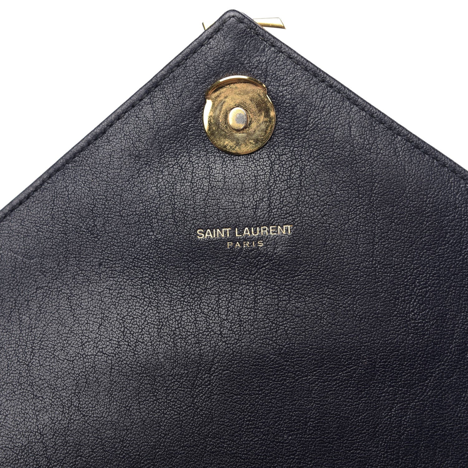 Saint Laurent Sheepskin Matelasse Chevron Monogram Medium College Bag Deep Marine 6 of 12
