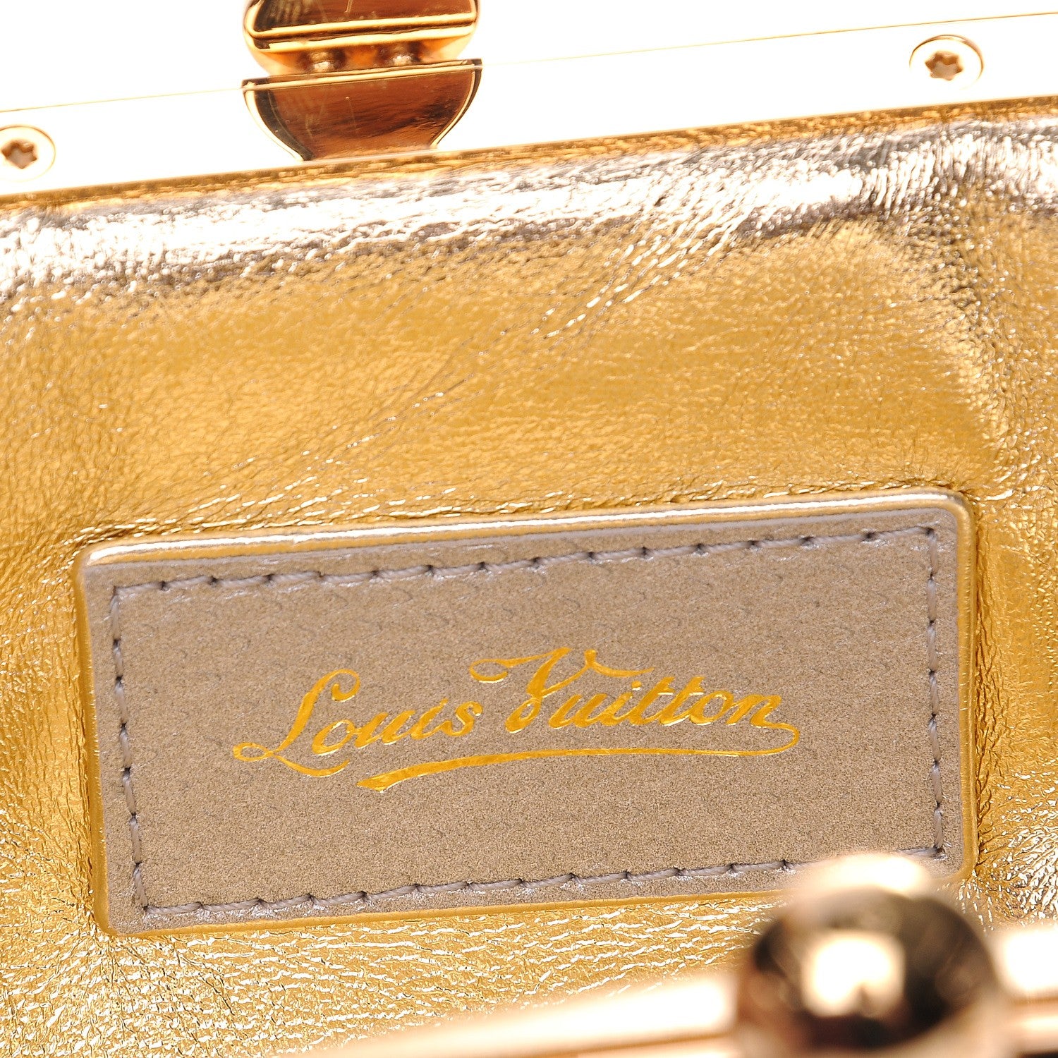 Louis Vuitton Satin Monogram Aumoniere Clutch Silver 7 of 8