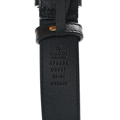 Gucci Calfskin Matelasse GG Marmont Belt Bag 85 34 Black 10 of 10
