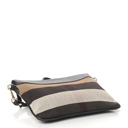 Burberry House Check Derby Peyton Crossbody Clutch Bag Black 3 of 4