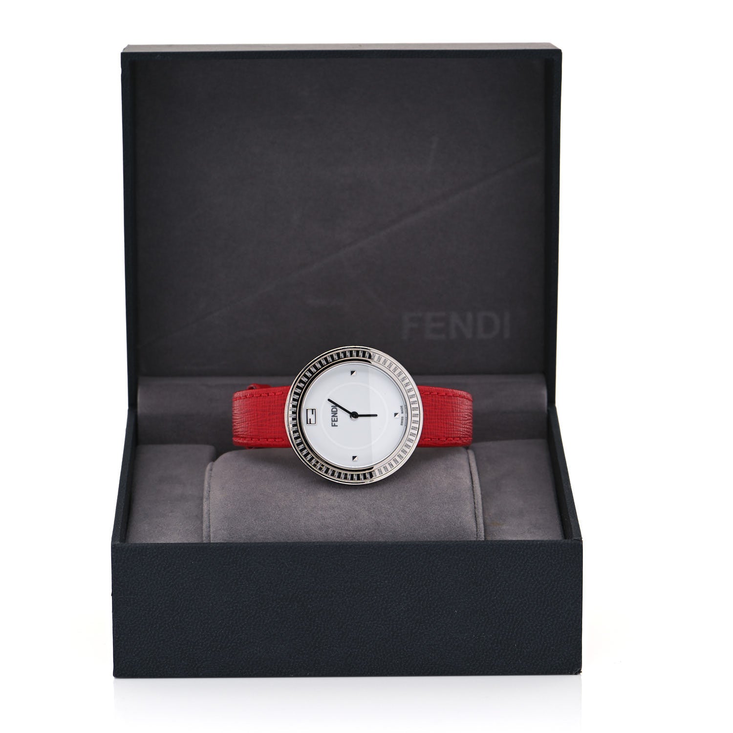 Fendi Stainless Steel Calfskin 36mm My Way Quartz Watch Red 5 of 5
