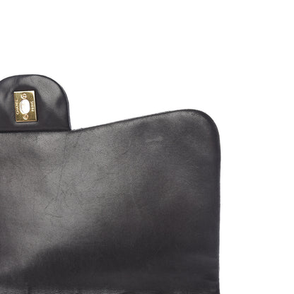 Chanel Lambskin Quilted Jumbo Single Flap Black 12 of 23
