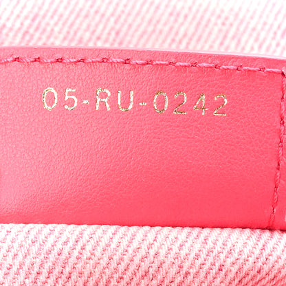 Christian Dior Denim Macrocannage Medium Caro Bag Fuchsia Multicolor 7 of 9