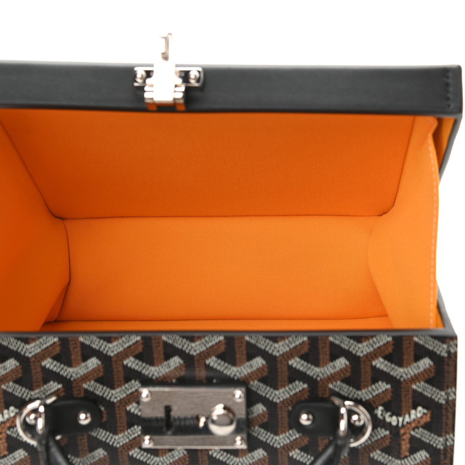 Goyard Goyardine Regina Trunk Black Gold 7 of 11