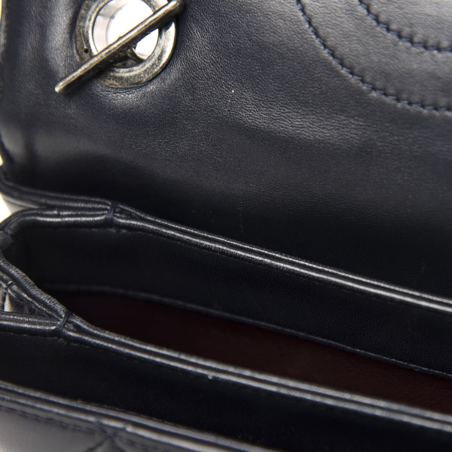 Lambskin Quilted Small Trendy CC Dual Handle Flap Bag Navy